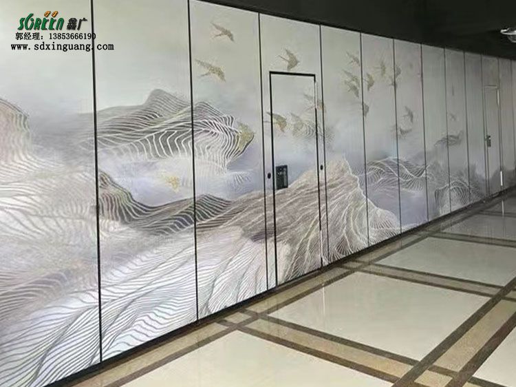 濰坊活動隔斷廠家酒店活動隔斷墻，展廳折疊推拉門，移動屏風(fēng)高隔